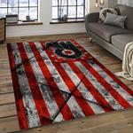 nhl philadelphia flyers hockey team logo sport carpet rectangle area rug for living room dark room pf34