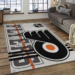 NHL Philadelphia Flyers Hockey Team Logo Sport Carpet Rectangle Area Rug For Living Room PF38