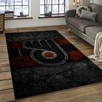 nhl philadelphia flyers hockey team logo sport carpet rectangle area rug for living room dark room pf39