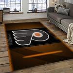nhl philadelphia flyers hockey team logo sport carpet rectangle area rug for living room dark room pf42