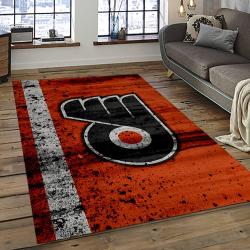 NHL Philadelphia Flyers Hockey Team Logo Sport Carpet Rectangle Area Rug For Living Room PF45