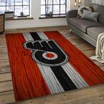 nhl philadelphia flyers hockey team logo sport carpet rectangle area rug for living room dark room pf47