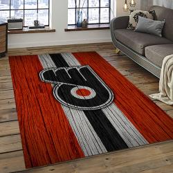 NHL Philadelphia Flyers Hockey Team Logo Sport Carpet Rectangle Area Rug For Living Room PF47