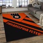 nhl philadelphia flyers hockey team logo sport carpet rectangle area rug for living room dark room pf53