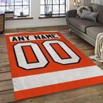nhl philadelphia flyers hockey team logo sport carpet rectangle area rug for living room dark room pf55