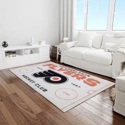 nhl philadelphia flyers hockey team logo sport carpet rectangle area rug for living room light room pf18