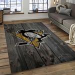 nhl pittsburgh penguins hockey team logo sport carpet rectangle area rug for living room dark room pp13
