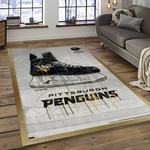 nhl pittsburgh penguins hockey team logo sport carpet rectangle area rug for living room dark room pp22