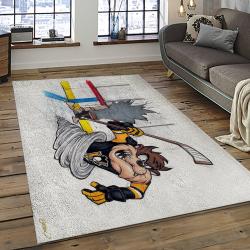 NHL Pittsburgh Penguins Hockey Team Logo Sport Carpet Rectangle Area Rug For Living Room PP31