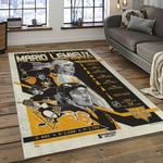 nhl pittsburgh penguins hockey team logo sport carpet rectangle area rug for living room dark room pp32