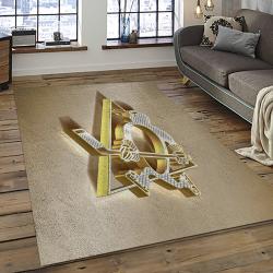 NHL Pittsburgh Penguins Hockey Team Logo Sport Carpet Rectangle Area Rug For Living Room PP51