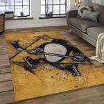 nhl pittsburgh penguins hockey team logo sport carpet rectangle area rug for living room dark room pp56