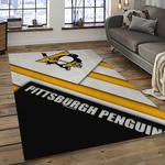 nhl pittsburgh penguins hockey team logo sport carpet rectangle area rug for living room dark room pp65