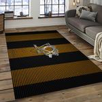 nhl pittsburgh penguins hockey team logo sport carpet rectangle area rug for living room dark room pp66