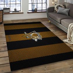 NHL Pittsburgh Penguins Hockey Team Logo Sport Carpet Rectangle Area Rug For Living Room PP66