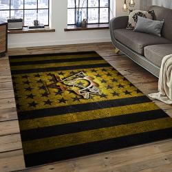 NHL Pittsburgh Penguins Hockey Team Logo Sport Carpet Rectangle Area Rug For Living Room PP67