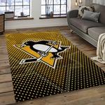 nhl pittsburgh penguins hockey team logo sport carpet rectangle area rug for living room dark room pp73