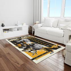 nhl pittsburgh penguins hockey team logo sport carpet rectangle area rug for living room light room pp32