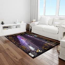 nhl pittsburgh penguins hockey team logo sport carpet rectangle area rug for living room light room pp33