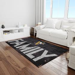 nhl pittsburgh penguins hockey team logo sport carpet rectangle area rug for living room light room pp38