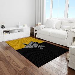 nhl pittsburgh penguins hockey team logo sport carpet rectangle area rug for living room light room pp48
