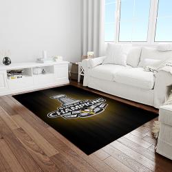 nhl pittsburgh penguins hockey team logo sport carpet rectangle area rug for living room light room pp50