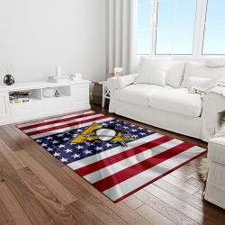 nhl pittsburgh penguins hockey team logo sport carpet rectangle area rug for living room light room pp53