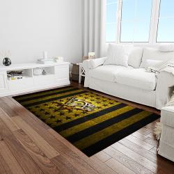 nhl pittsburgh penguins hockey team logo sport carpet rectangle area rug for living room light room pp67
