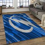 nhl tampa bay lightning hockey team logo sport carpet rectangle area rug for living room dark room tbl03