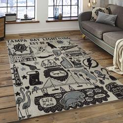 NHL Tampa Bay Lightning Hockey Team Logo Sport Carpet Rectangle Area Rug For Living Room TBL07