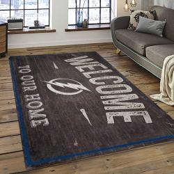 NHL Tampa Bay Lightning Hockey Team Logo Sport Carpet Rectangle Area Rug For Living Room TBL13