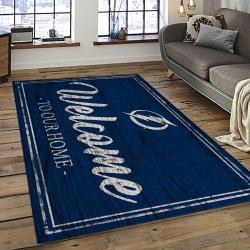 NHL Tampa Bay Lightning Hockey Team Logo Sport Carpet Rectangle Area Rug For Living Room TBL14