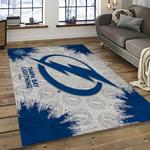 nhl tampa bay lightning hockey team logo sport carpet rectangle area rug for living room dark room tbl21