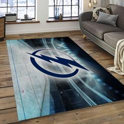NHL Tampa Bay Lightning Hockey Team Logo Sport Carpet Rectangle Area Rug For Living Room TBL29