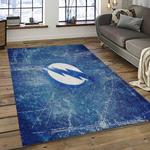 nhl tampa bay lightning hockey team logo sport carpet rectangle area rug for living room dark room tbl41