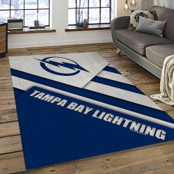 NHL Tampa Bay Lightning Hockey Team Logo Sport Carpet Rectangle Area Rug For Living Room TBL48