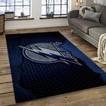 nhl tampa bay lightning hockey team logo sport carpet rectangle area rug for living room dark room tbl50
