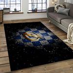 nhl tampa bay lightning hockey team logo sport carpet rectangle area rug for living room dark room tbl55