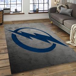 NHL Tampa Bay Lightning Hockey Team Logo Sport Carpet Rectangle Area Rug For Living Room TBL63