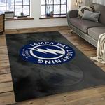 nhl tampa bay lightning hockey team logo sport carpet rectangle area rug for living room dark room tbl68
