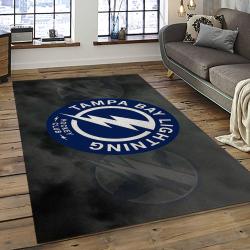 NHL Tampa Bay Lightning Hockey Team Logo Sport Carpet Rectangle Area Rug For Living Room TBL68
