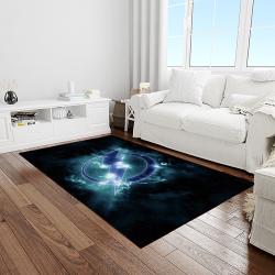 nhl tampa bay lightning hockey team logo sport carpet rectangle area rug for living room light room tbl04