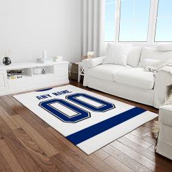 nhl tampa bay lightning hockey team logo sport carpet rectangle area rug for living room light room tbl18