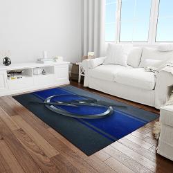 nhl tampa bay lightning hockey team logo sport carpet rectangle area rug for living room light room tbl30