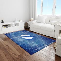 nhl tampa bay lightning hockey team logo sport carpet rectangle area rug for living room light room tbl41