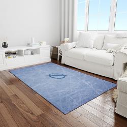 nhl tampa bay lightning hockey team logo sport carpet rectangle area rug for living room light room tbl45