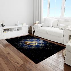 nhl tampa bay lightning hockey team logo sport carpet rectangle area rug for living room light room tbl55