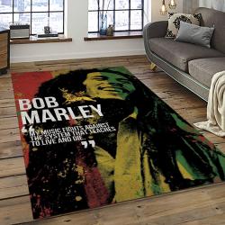 Singer Bob Marley Music Carpet Rectangle Area Rug For Living Room Bedroom Decor BM13