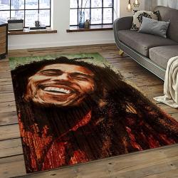 Singer Bob Marley Music Carpet Rectangle Area Rug For Living Room Bedroom Decor BM21