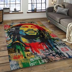 Singer Bob Marley Music Carpet Rectangle Area Rug For Living Room Bedroom Decor BM26